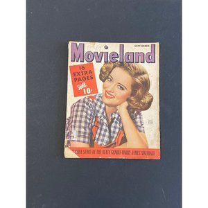 Movieland Magazine Sept 1943 with Betty Davis on Cover